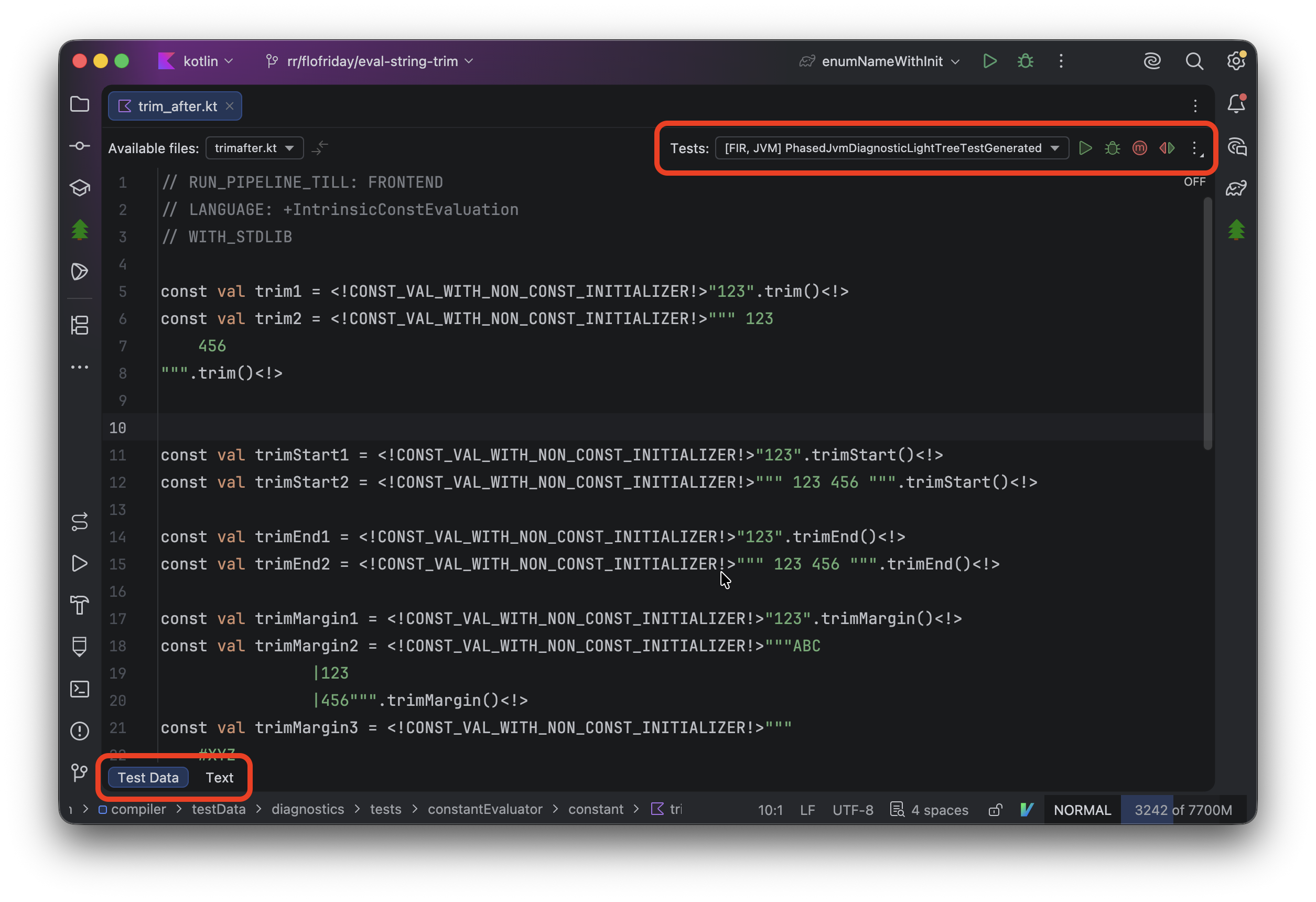 Kotlin IDE plugin UI